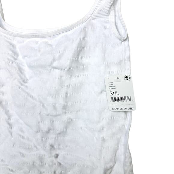Free People Revolve NWT Square One Seamless Cami White Size M/L - Picture 4 of 5